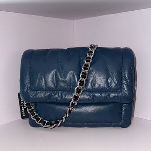 The Marc Jacobs Blue Pillow Bag- 8" W & about 6" H & 2" D